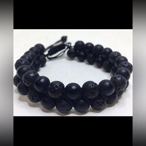 Adjustable lava bracelet